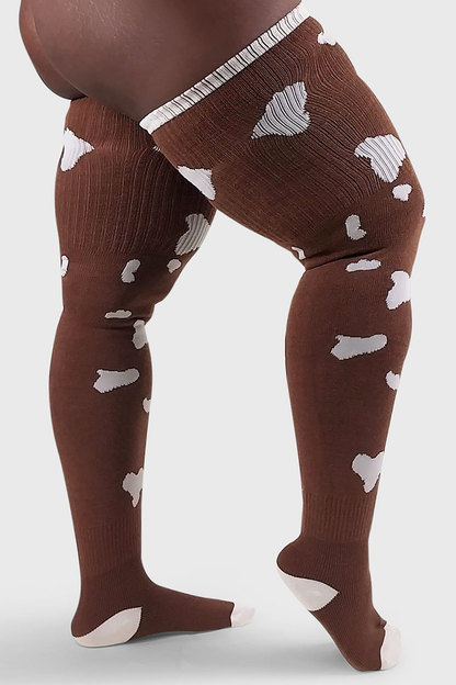 Thunda Tūbbies - Cow Print (Brown w/ Spots)