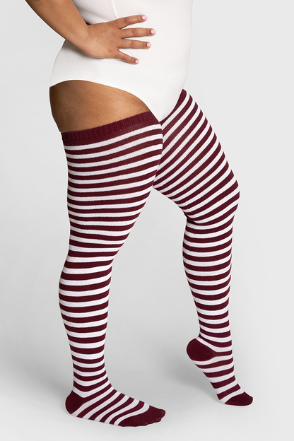 Thunda Tūbbies - Garnet & White Stripes
