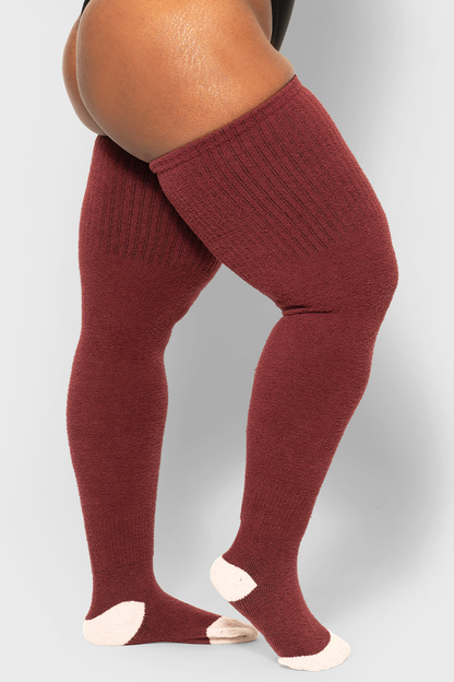 Garnet Thigh High Socks